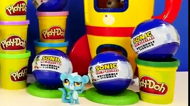 Play Doh Sonic The HedgeHog Surprise Eggs Peppa Pig Flying Olaf Disney Frozen by DCTC
