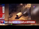 Hacettepe Beytepe Kampüsünde Kar eğlencesi yapan öğrenciler son anda kurtuldu