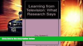 Online Godwin C. Chu Learning from Television: What Research Says Audiobook Epub