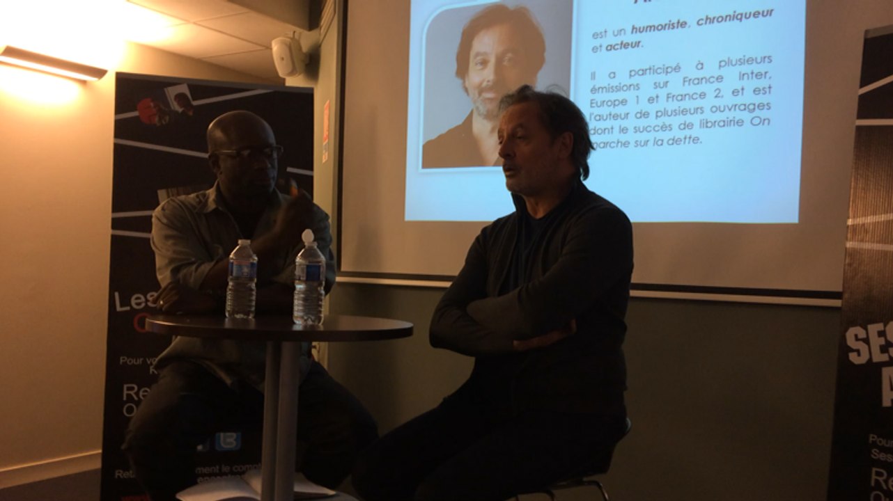 Christophe Alévêque à la rédaction d'Ouest-France