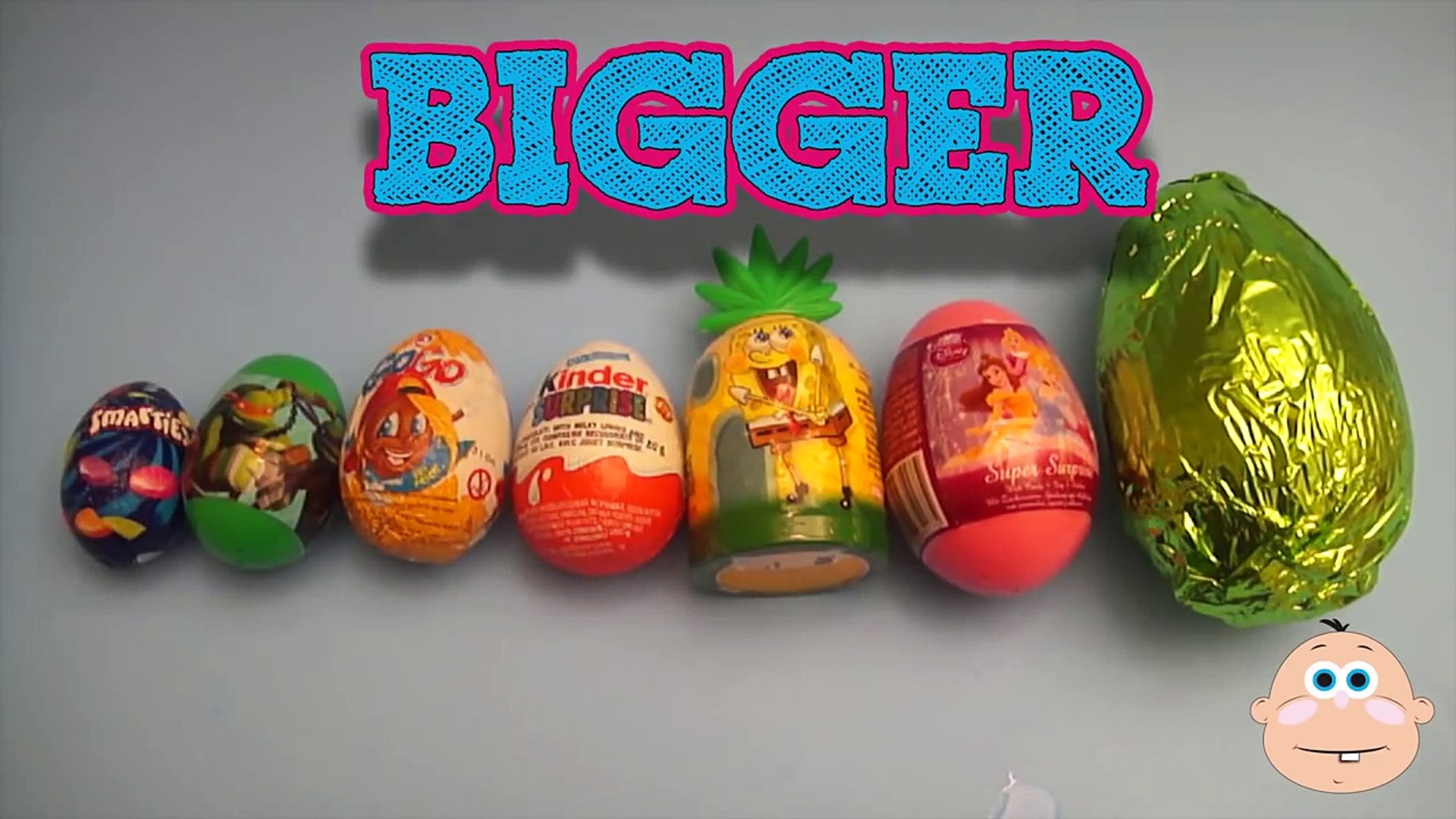 Best of Surprise Eggs Learn Sizes from Smallest to Biggest Compilation! –  Видео Dailymotion