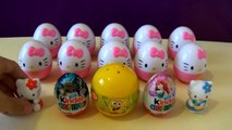 15 surprise eggs! HELLO KITTY surprise eggs SpongeBob surprise egg Kinder surprise STAR WARS!
