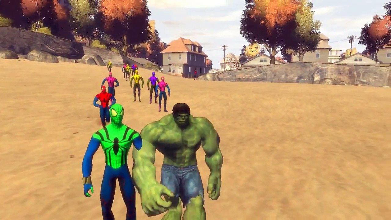 Hulk & Colors Spiderman Nursery Rhymes Disney Pixar Cars
