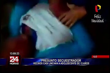 Vecinos casi linchan a adolescente de 13 años en Ilo