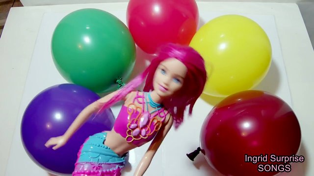 Five Barbie Colour Balloons | Learn Colors collection | Finger Balloons Nursery Rhymes