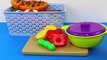 Pizza Cuttin Food VELCRO Cooking Toys For Children w/ M&Ms Vegetables & Fruits!