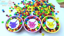 Learn Colors with Pokemon GO Cups Candy Skittles Surprise Toys Pikachu Collection