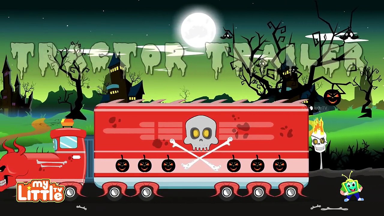 Halloween Street Vehicles for Kids | Scary Cars & Trucks for Children | My Little TV