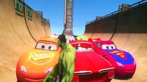 Cars Lightning McQueen CARS Spiderman Ramone & Rayo Dinoco Disney Pixar HULK CARS SMASH PARTY3!