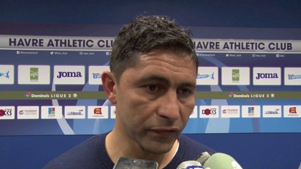 Après HAC - Tours (0-2), réaction d'Oswald Tanchot