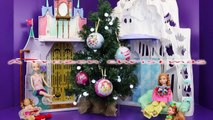 Frozen Elsa & Anna Celebrate Christmas Spiderman Santa Felicia & Krista Barbie Dolls DisneyCarToys