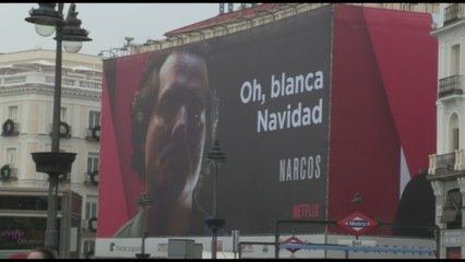 Colombianos divididos por el cartel de "Narcos" en Madrid