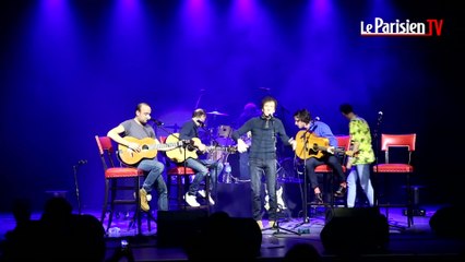 Alain Souchon et ses fils sur la scène des étoiles du sport