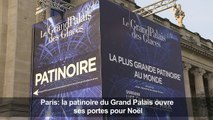 Paris: la patinoire du Grand Palais ouvre ses portes pour Noël