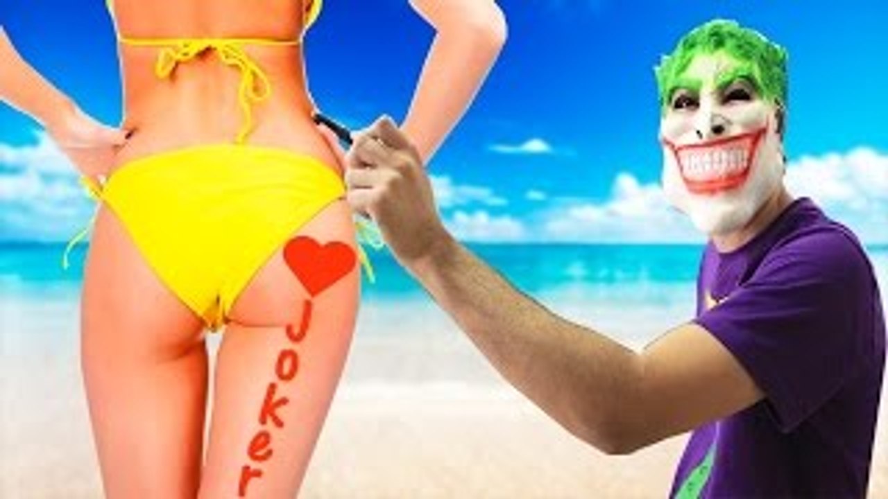 Joker Draws on Frozen Elsa Prank w/ Spiderman Funny Superhero in real life irl