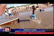 Terribles caídas de bañistas en las playas