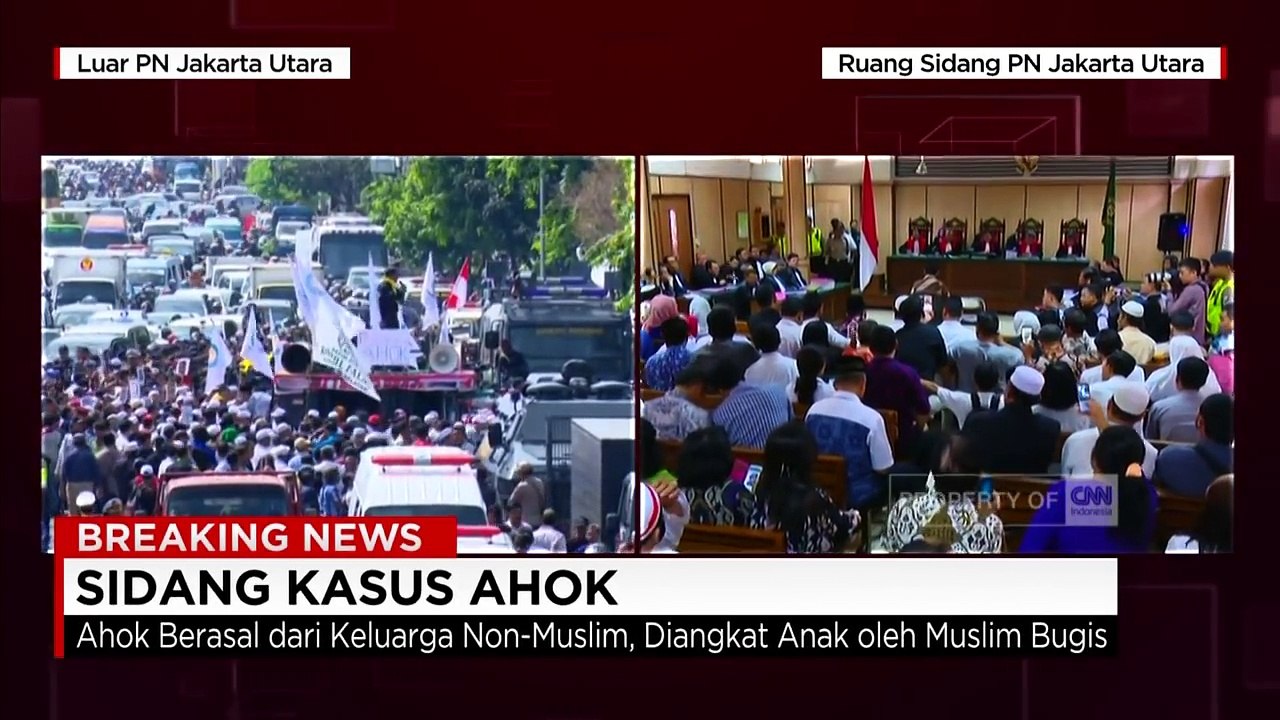 Ahok Menangis di Persidangan Saat Bacakan Nota Keberatan