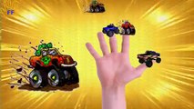 Monster Truck Compilation | Monster Truck Finger Family Nursery Rhymes | Monster Truck For Children