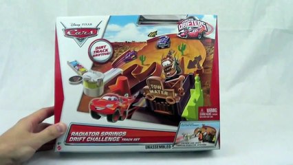 DisneyCarToys Micro Drifters Radiator Springs Drift Challenge Track Set Microdrifter Playset a 6ZFj0