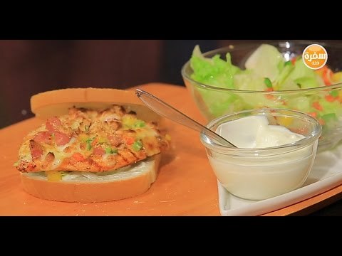 سندوتش دجاج بانيه بالهوت دوج والجبنة | شريف الحطيبي