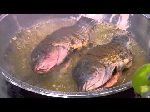 سمك بلطي بالثوم البودرة - ارز بسمتي محمر | شبكة وصنارة حلقة كاملة