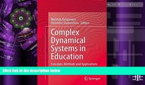 Best Price Complex Dynamical Systems in Education: Concepts, Methods and Applications  For Kindle