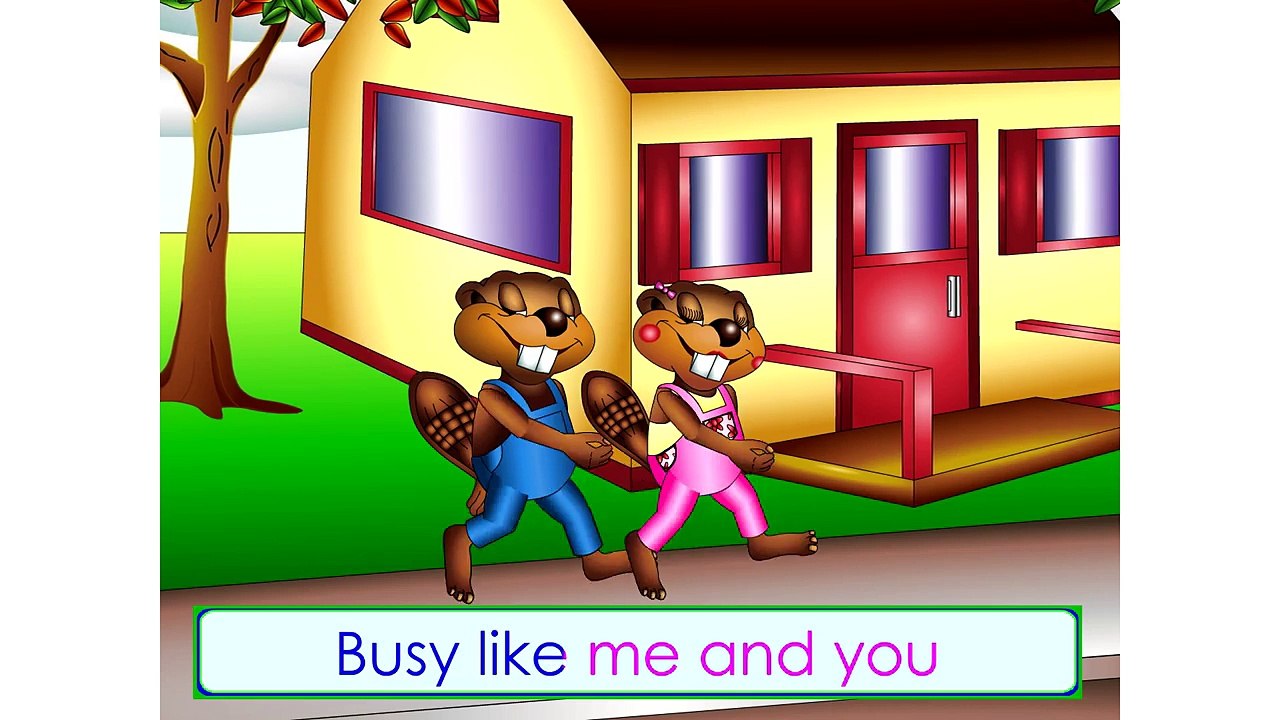 The Busy Beaver Song (Level 1 English Lesson 01) CLIP - Kids English Language Learning, ESL, EFL