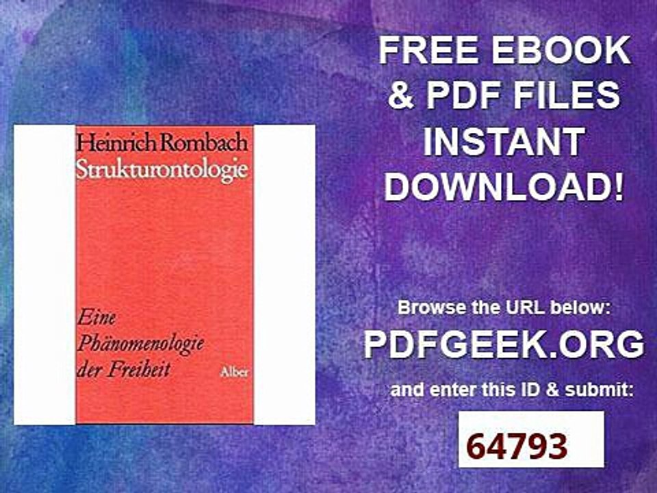 Strukturontologie Eine Phänomenologie der Freiheit