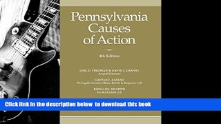 PDF [DOWNLOAD] Pennsylvania Causes of Action 2015 READ ONLINE