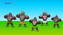 Gorilla Cartoons Animation Singing Finger Family Nursery Rhymes for Preschool Childrens Song