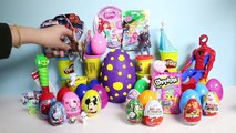 Spider-Man Surprise Eggs Angry Birds Thomas Play Doh Giant Egg Shopkins Toys Peppa Pig and More!