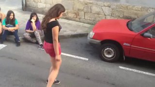 cute girl dance on road videos