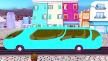 wheels on the bus go round and round rhymes | children nursery rhymes 2d animations cartoon