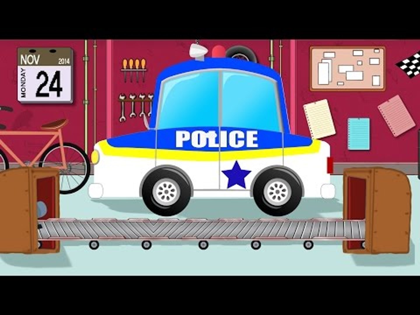 ⁣Police Car | Car Garage | Toy Garage
