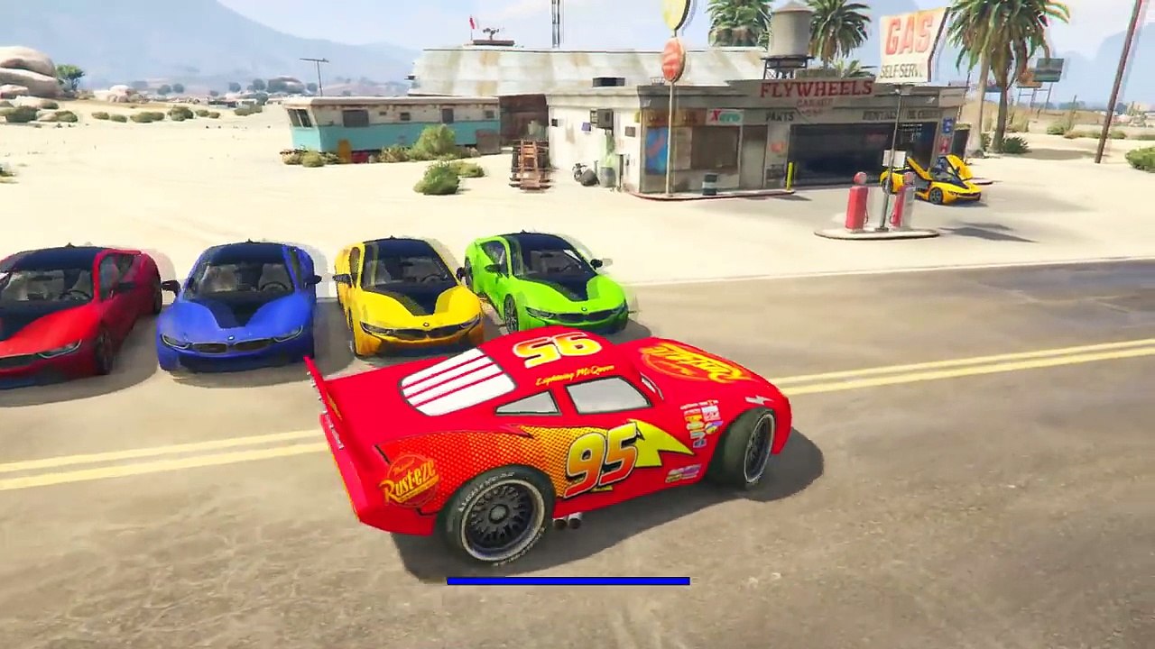 Spiderman Disney Cars Lightning McQueen and Repair Car Door (Nursery Rhymes - Cartoon For Kids)