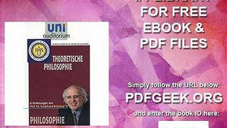 Theoretische Philosophie Fachbereich Philosophie (uni auditorium - Taschenbuch)
