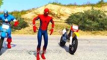 Superheroes with Spiderman & Joker Motorbikes Cars and Trucks for Kids Nursery  Rhymes Children