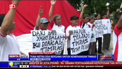 Tuna Netra di Sukoharjo Doa Bersama untuk Kemenangan Timnas