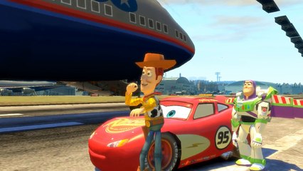 CARS 2 Flash McQueen avec WOODY et BUZZ léclair de TOY STORY (Disney Pixar) / Gameplay