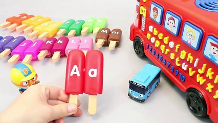 Mundial de Juguetes & Ice cream Colours Learn Letters Alphabet ABC Bus Surprise Eggs Toys