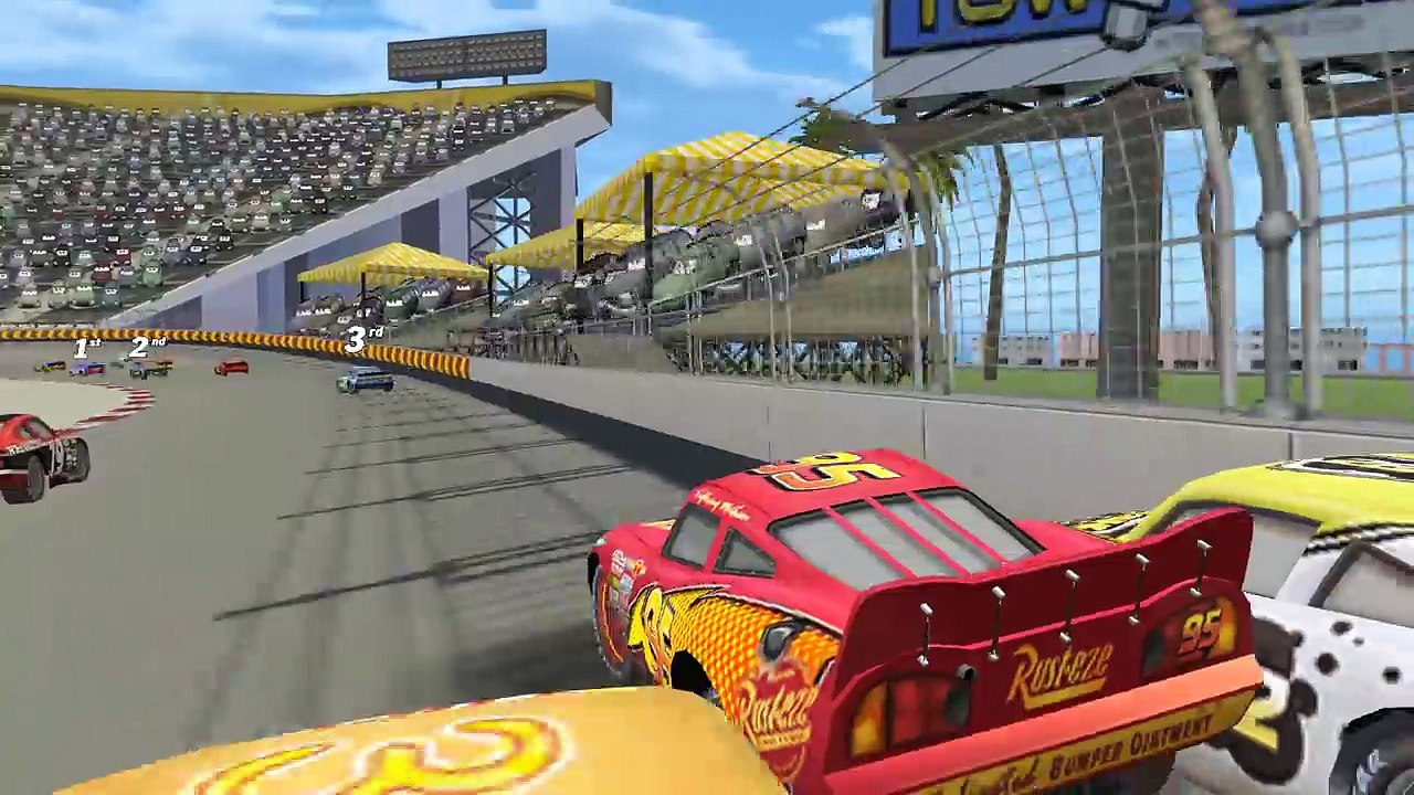 CARS DEUTSCH GANZE FOLGE GAME Lightning Mcqueen Palm Mile Speedway Disney German TV Spiel Film