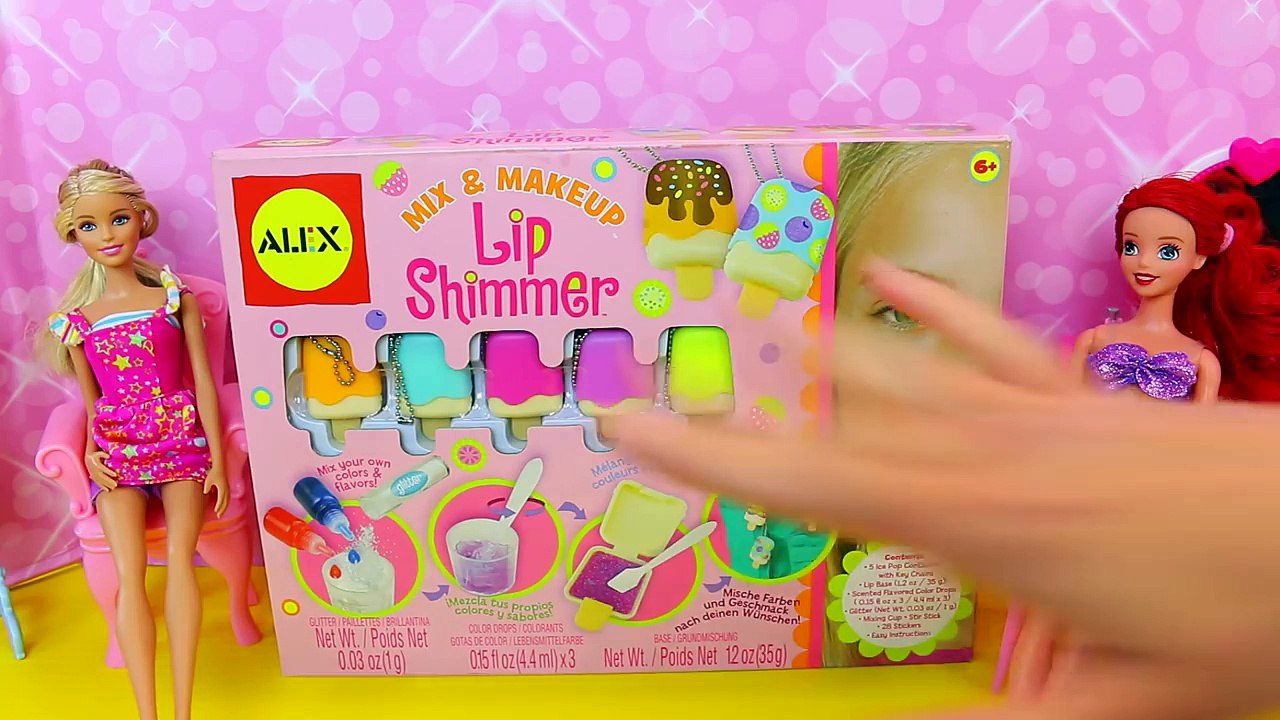 Lip Gloss Maker! DIY Lip Shimmer Mix & Makeup Alex Toys Popsicle Keychains by DisneyCarToys