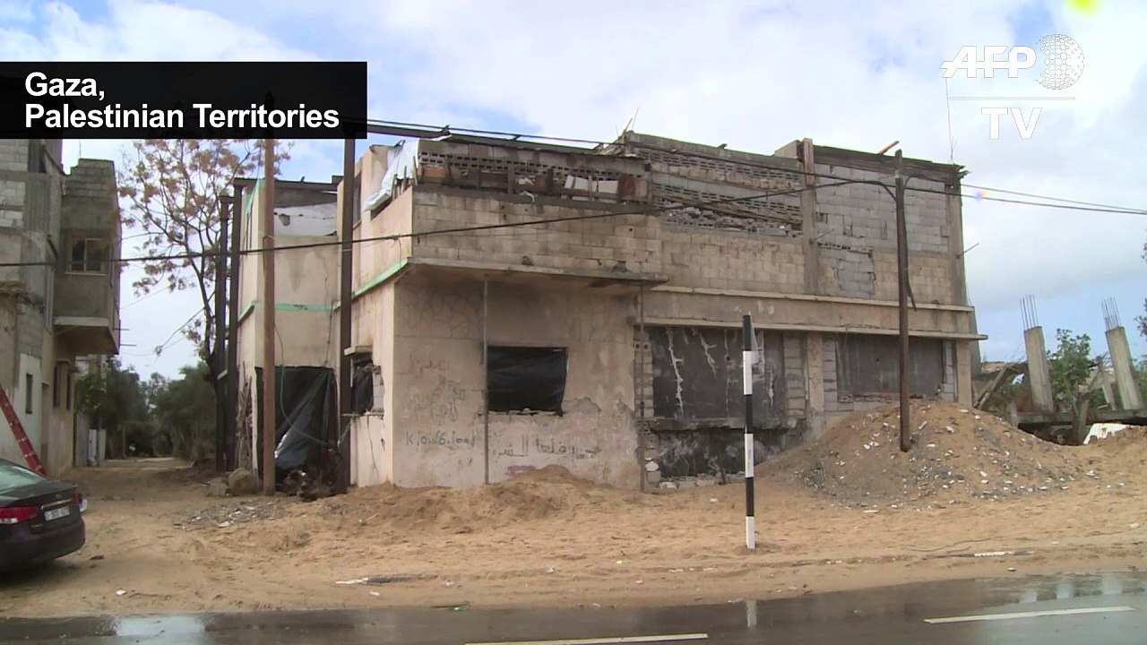 Artist brings beauty to war-damaged Gaza home