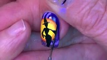Halloween Nail Art | Cats and Witches Nails Design Tutorial