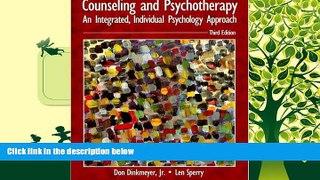 Price Counseling and Psychotherapy: An Integrated, Individual Psychology Approach (3rd Edition)