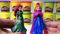 Play Doh Disney Princess Frozen and Dinsey Princess Merida MagiClip Dolls Disney Princess Dolls