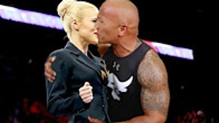 WWE 2016 The Rock Returns & KISS Beautiful Lana,Look what's does Rusev after See This HD NEW
