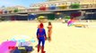 Spiderman Cartoon Superhero for Kids ► EPIC Lifeguard saves people on the beach & Songs for Children