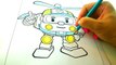 Coloring Robocar Poli Transforming Robots 로보카폴리 with Робокар Поли Helly - Eggs and Toys TV