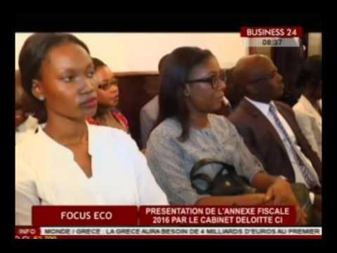 Business 24 / Focus Eco - Presentation de l'annexe fiscale 2016 par le cabinet Deloitte CI